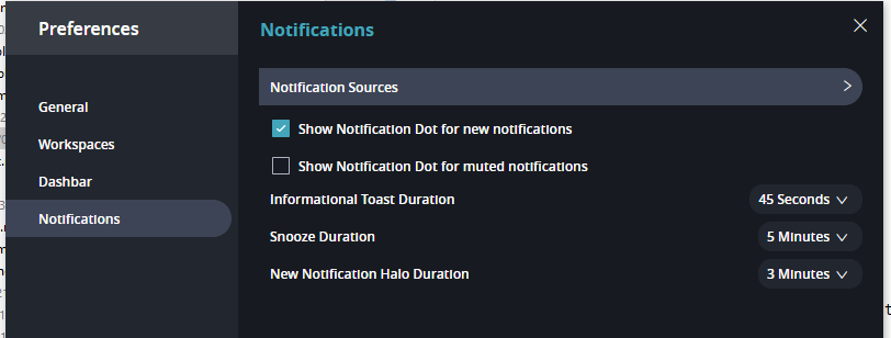 Notification Preferences Panel
