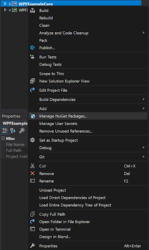 Manage NuGet packages