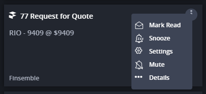 Muting from the notification context menu